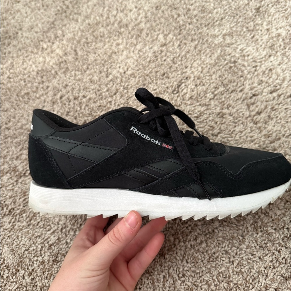 Reebok Women’s Nylon Ripple Black Sneakers